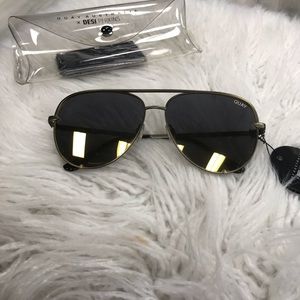 Green/Gold High Key Quay Sunglasses